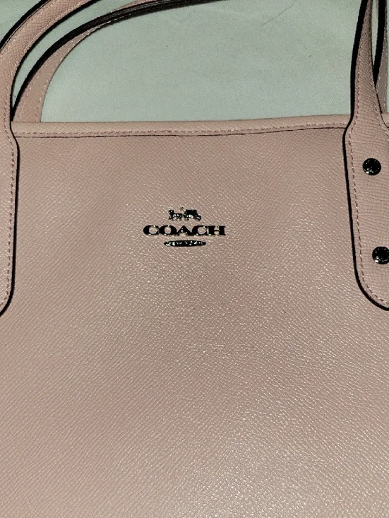 Coach Blush Pink Leather Tote with Double Straps - Picture 2 of 15